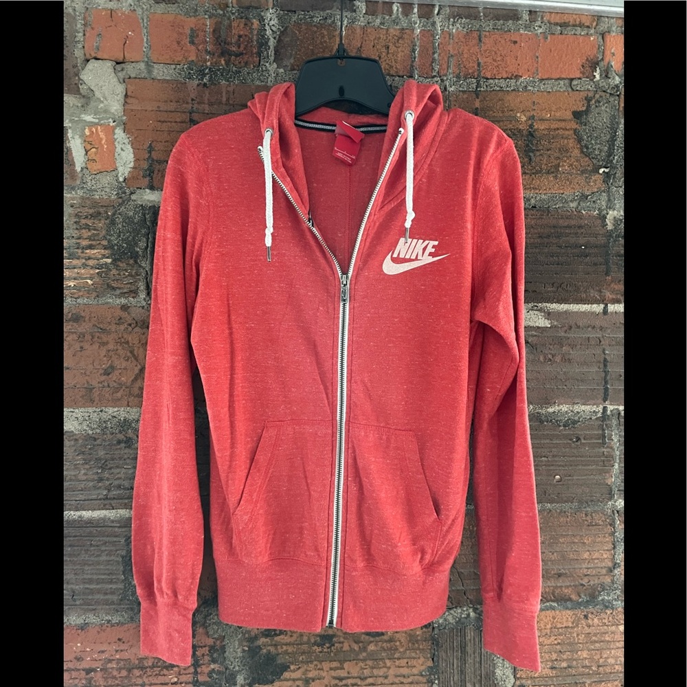 Nike Zip Hoodie, Red, Small